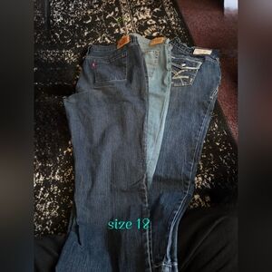 Women’s Jeans Bundle - Dark & Light Wash Denim 3 Pair